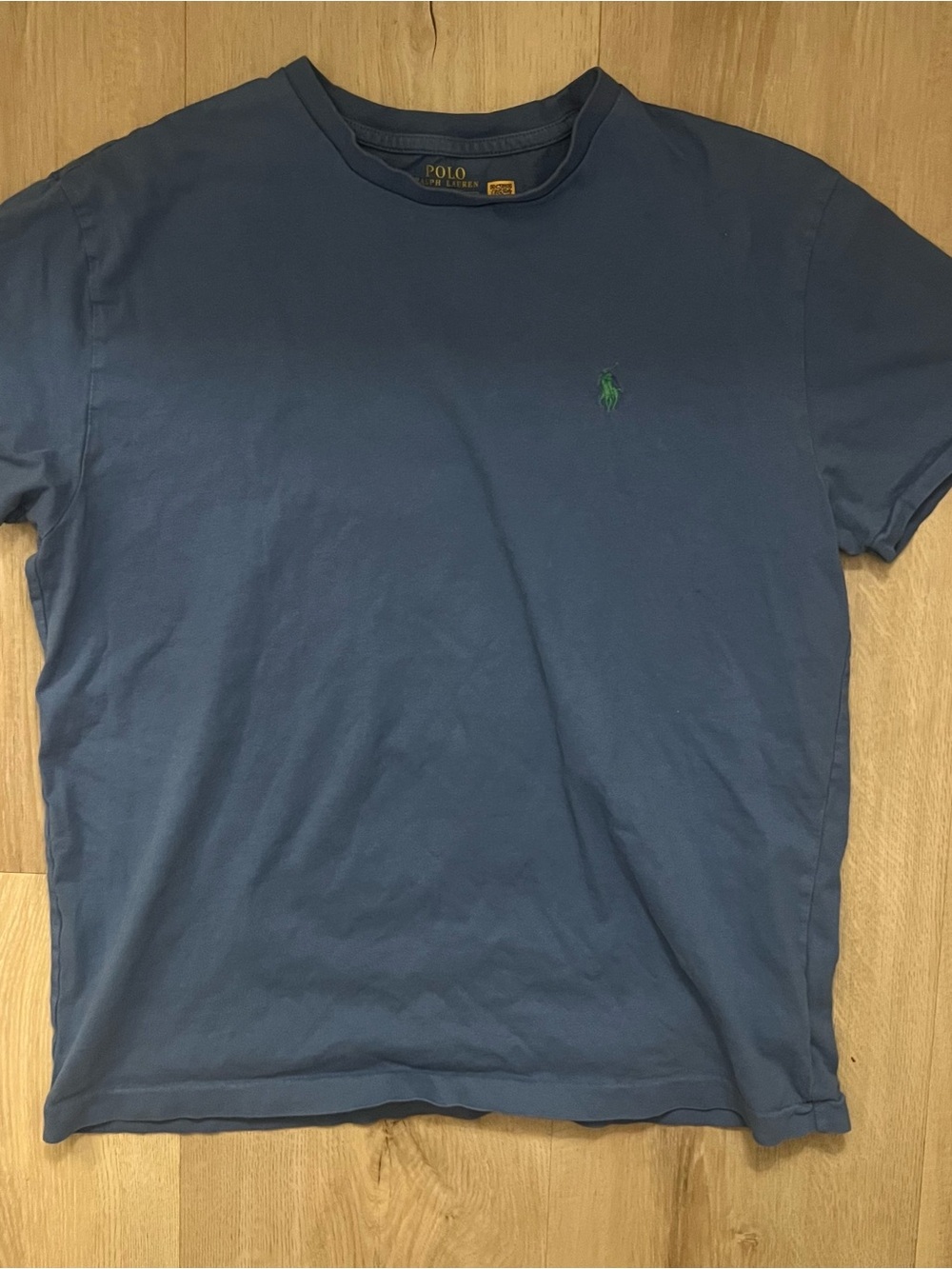 Polo by Ralph Lauren Short-Sleeve Crew Tee in Blue with Green Pony